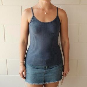 Express Navy Ribbed Camisole